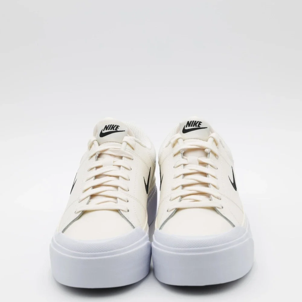 Nike Women's‎ Court Legacy Lift Platform Low Top Shoes Ivory/White Size 9.5